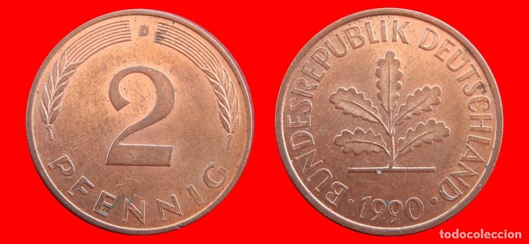 Monedas antiguas de Am&eacute;rica: 2 PFENNIG 1990-D BRD ALEMANIA-154459