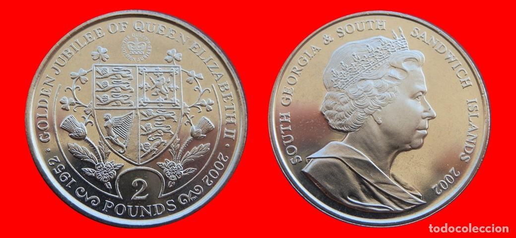 Monedas antiguas de Am&eacute;rica: 2 LIBRAS POUNDS 2002 SIN CIRCULAR ISLAS GEORGIAS DEL SUR Y SANDWICH DEL SUR-9661SC