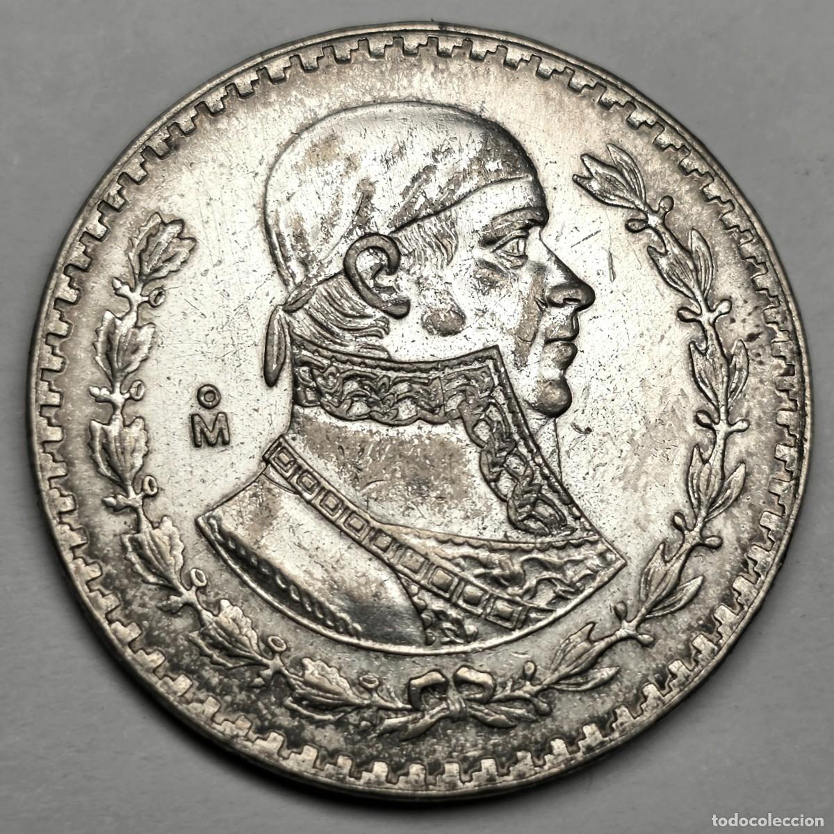 Monedas antiguas de Am&eacute;rica: MONEDA DE PLATA MEXICO 1 PESO 1966