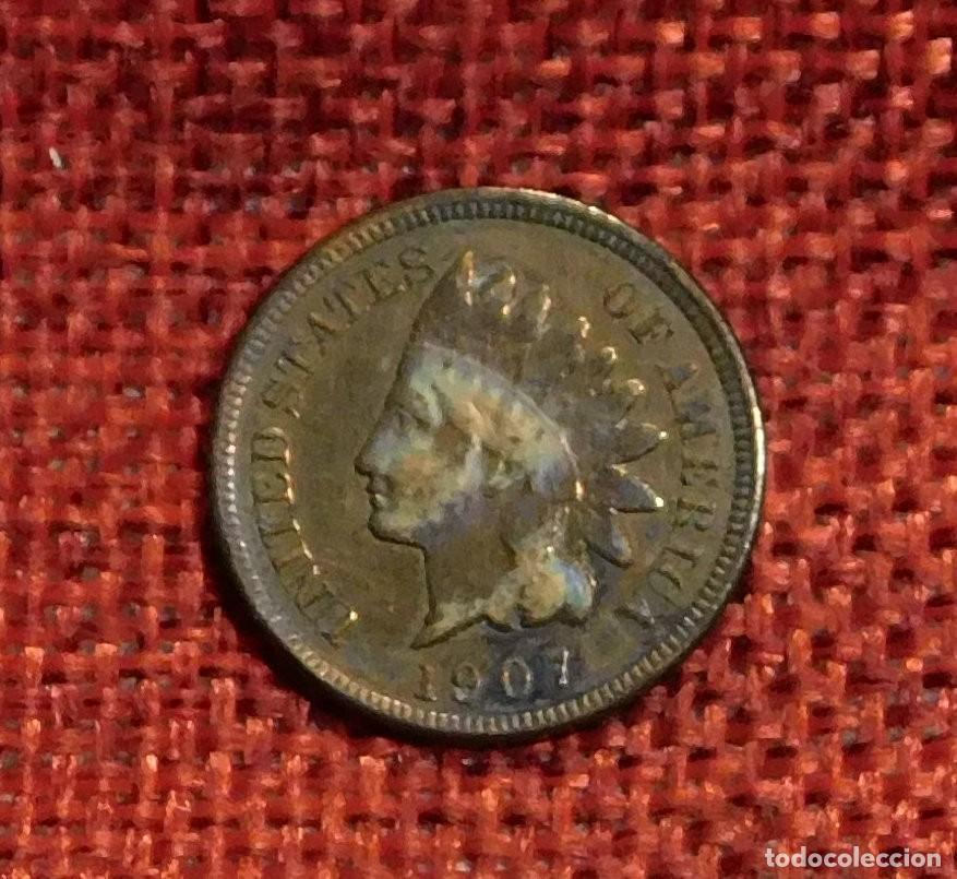 Monedas antiguas de Am&eacute;rica: Estados Unidos - USA - A&ntilde;o 1907 - 1 One Cent