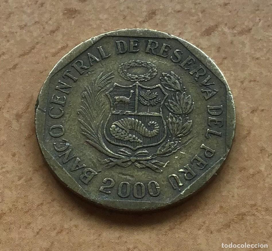 Monedas antiguas de Am&eacute;rica: 10 c&eacute;ntimos de Per&uacute;. A&ntilde;o 2000