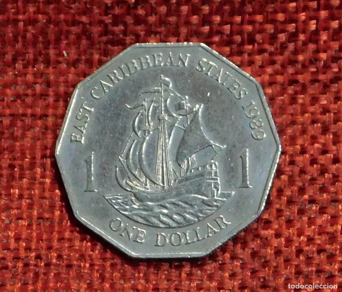 Monedas antiguas de Am&eacute;rica: East Caribbean States - Queen Elizabeeth The Second - A&ntilde;o 1989 - 1 One Dollar