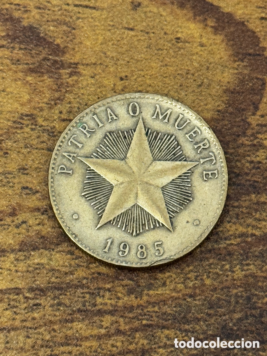 Monedas antiguas de Am&eacute;rica: 1 peso 1985 Cuba. Lat&oacute;n. Circulado
