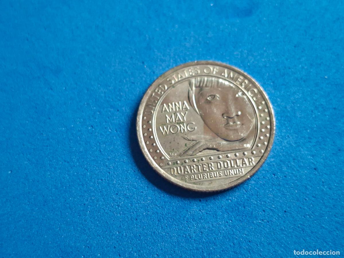 Monedas antiguas de Am&eacute;rica: Moneda de Estados Unidos, U.S.A. 25 CENTAVOS QUARTER d&oacute;lar. 2023. P. ANNA MAY WONG. Mujeres famosas