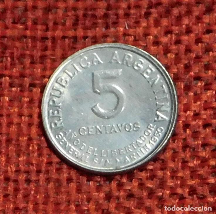 Monedas antiguas de Am&eacute;rica: Argentina - General San Martin - A&ntilde;o 1950 - 5 Centavos