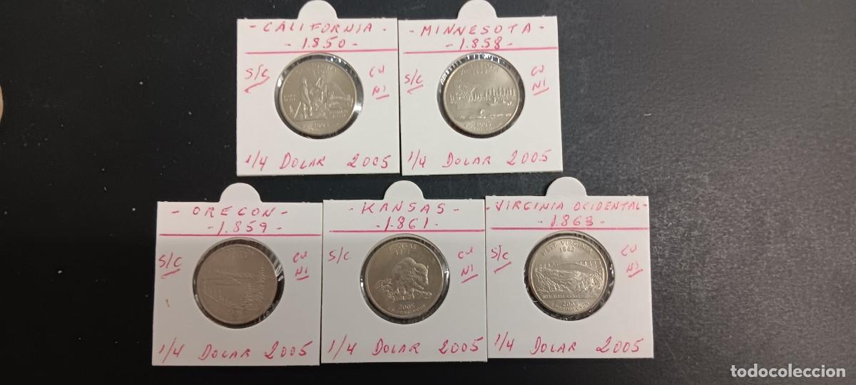 Monedas antiguas de Am&eacute;rica: USA 1/4 DOLAR SERIE COMPLETA 2005 S/C (CUPRONIQUEL) CECA &rdquo;P&rdquo;