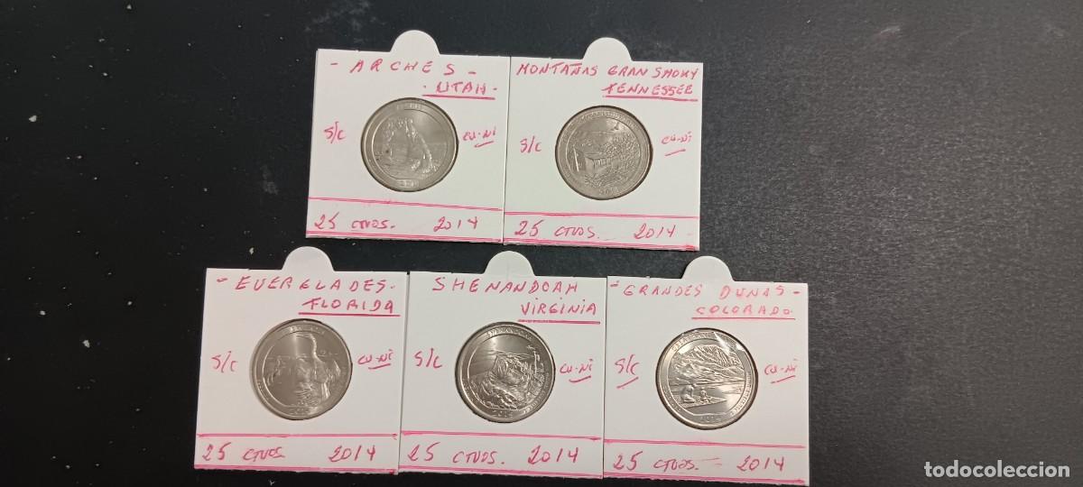 Monedas antiguas de Am&eacute;rica: USA 1/4 DOLAR SERIE COMPLETA 2014 S/C (CUPRONIQUEL) CECA &rdquo;P&rdquo;