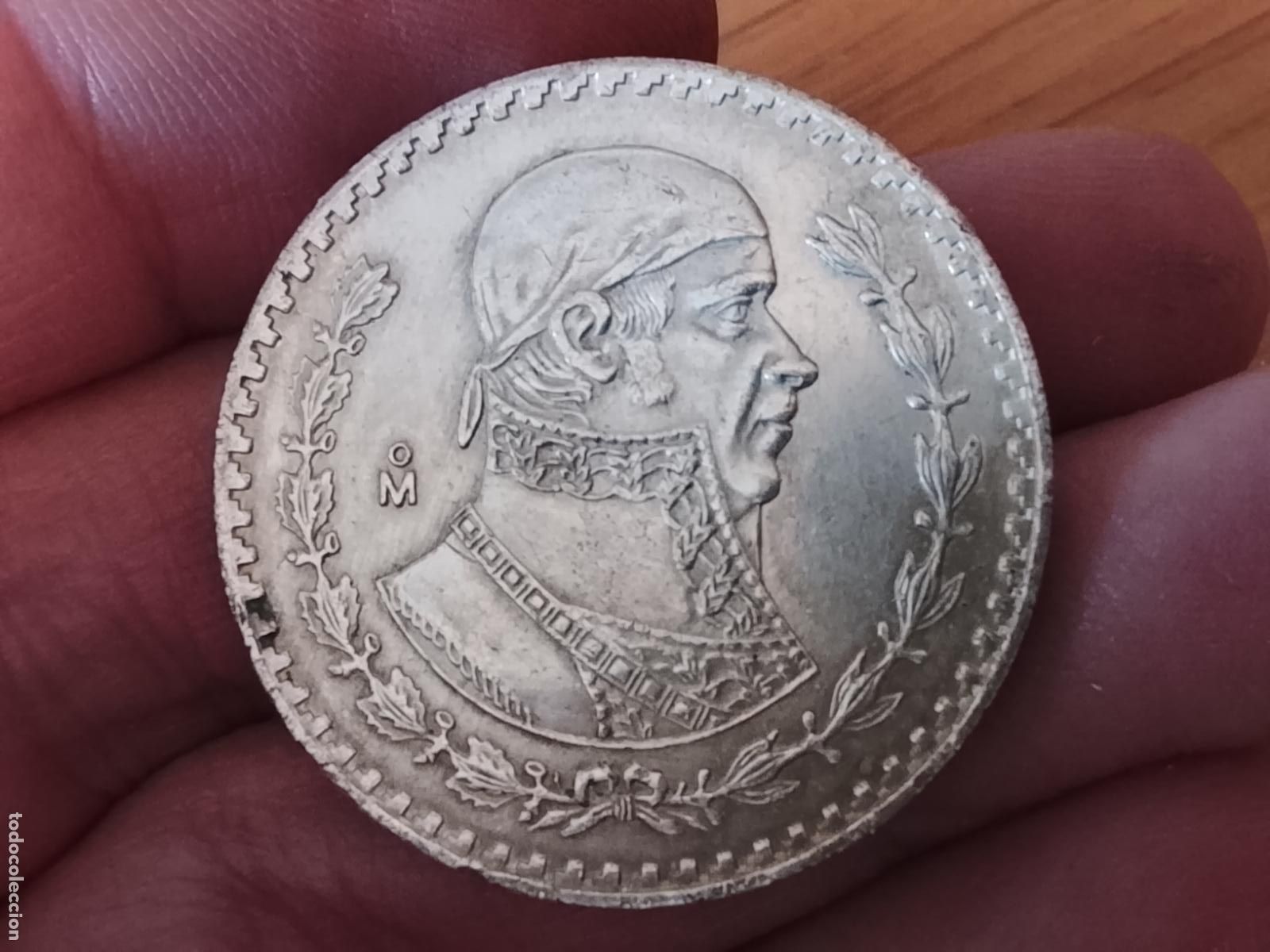 Monedas antiguas de Am&eacute;rica: M&eacute;xico. 1 peso de plata de 1964