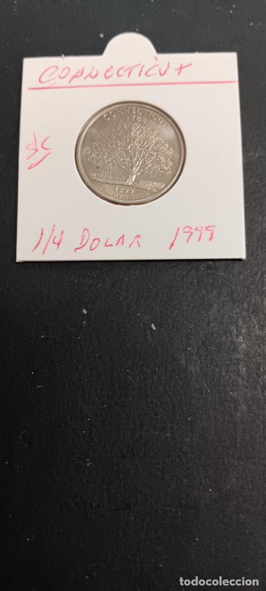 Monedas antiguas de Am&eacute;rica: USA 1/4 DOLAR 1999 S/C KM=297(CUPRONIQUEL) CECA &rdquo;D&rdquo; (CONNETICUT)