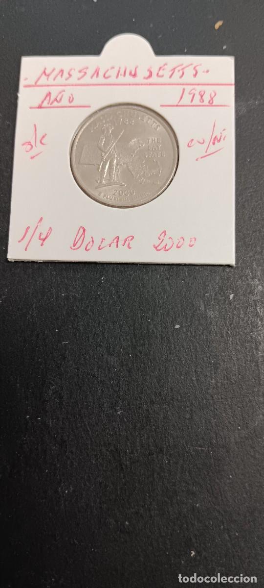 Monedas antiguas de Am&eacute;rica: USA 1/4 DOLAR 2000 S/C KM=305(CUPRONIQUEL) CECA &rdquo;D&rdquo; (MASSACHUSETTS)