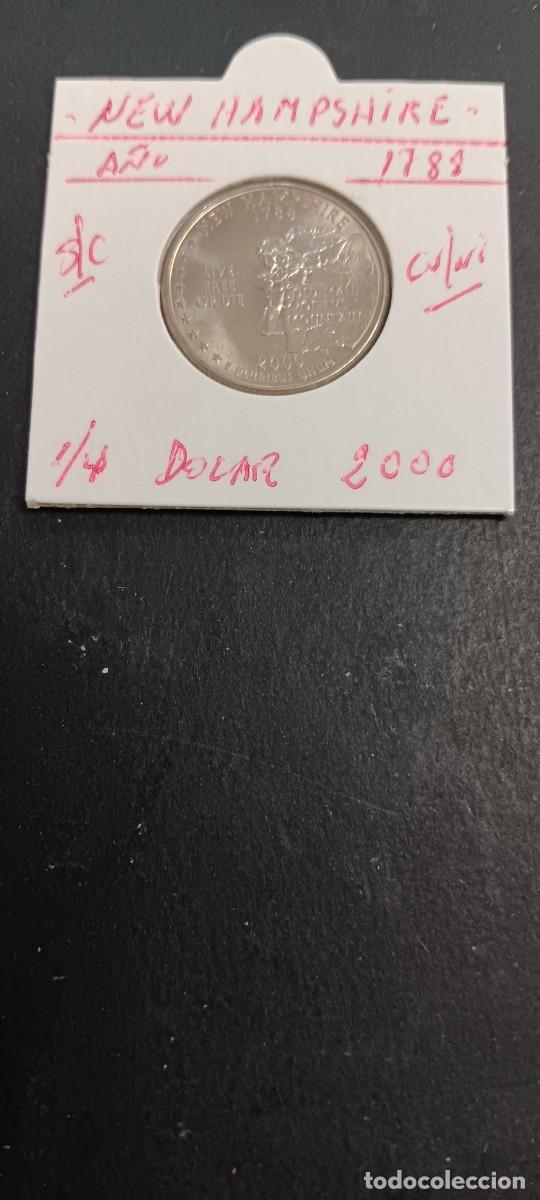 Monedas antiguas de Am&eacute;rica: USA 1/4 DOLAR 2000 S/C KM=308(CUPRONIQUEL) CECA &rdquo;P&rdquo; (NEW HAMPSHIRE)