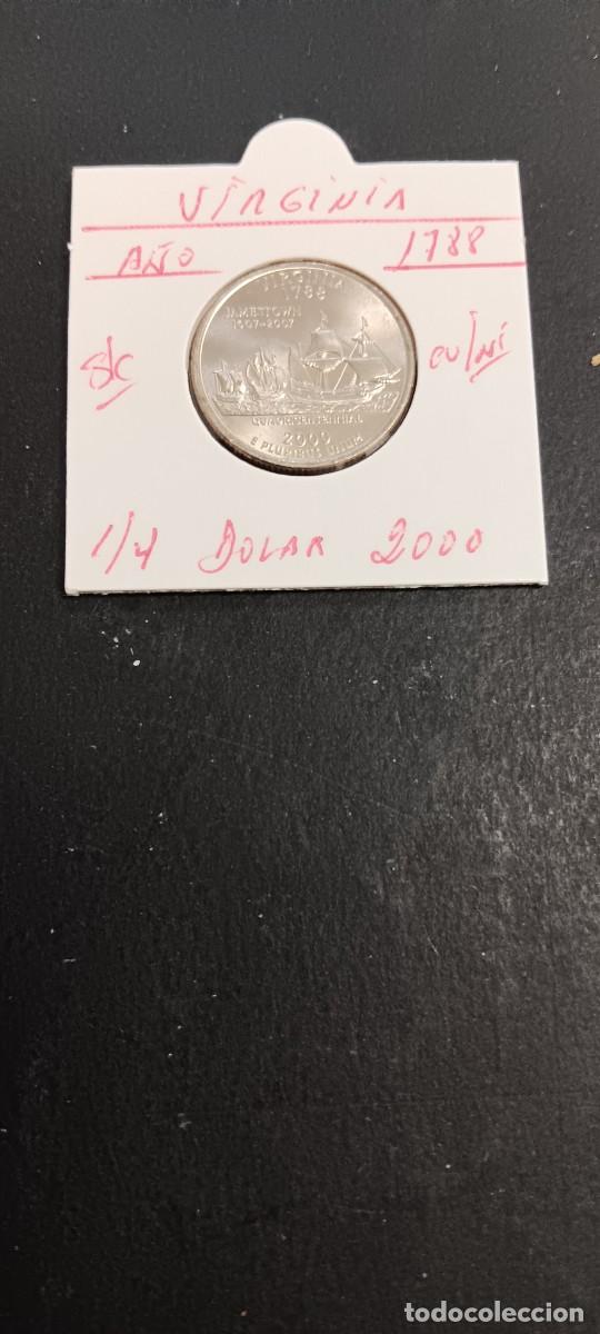 Monedas antiguas de Am&eacute;rica: USA 1/4 DOLAR 2000 S/C KM=309(CUPRONIQUEL) CECA &rdquo;P&rdquo; (VIRGINIA)