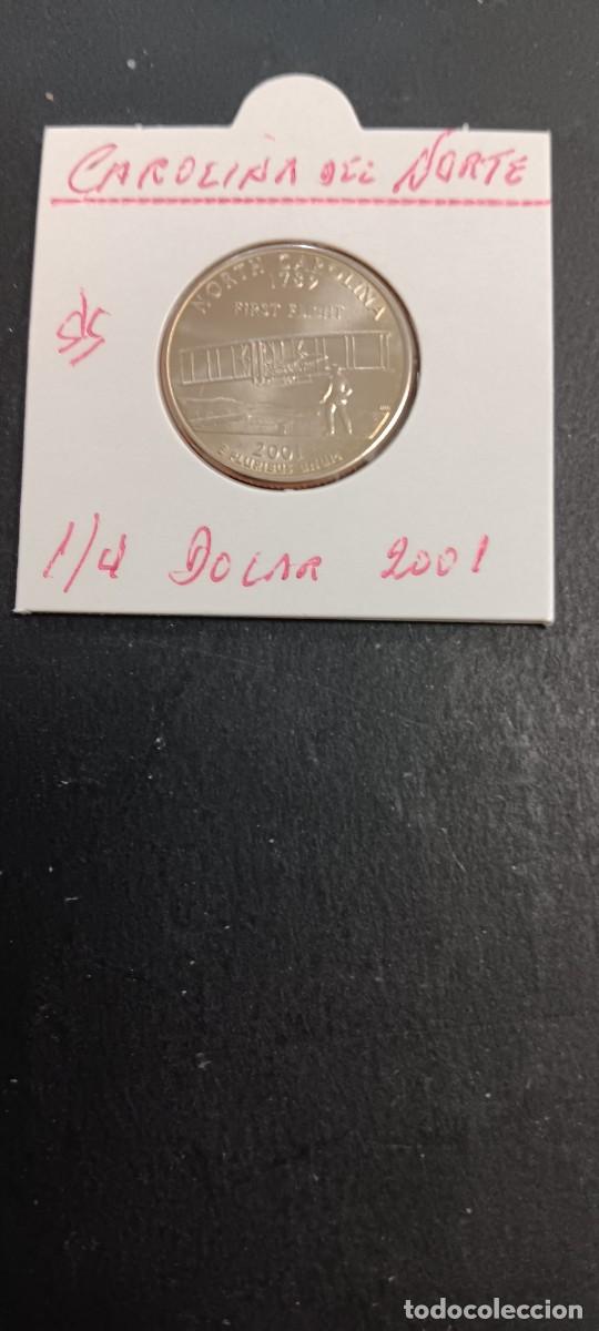 Monedas antiguas de Am&eacute;rica: USA 1/4 DOLAR 2001 S/C KM=319(CUPRONIQUEL) CECA &rdquo;P&rdquo; (CAROLINA DEL NORTE)