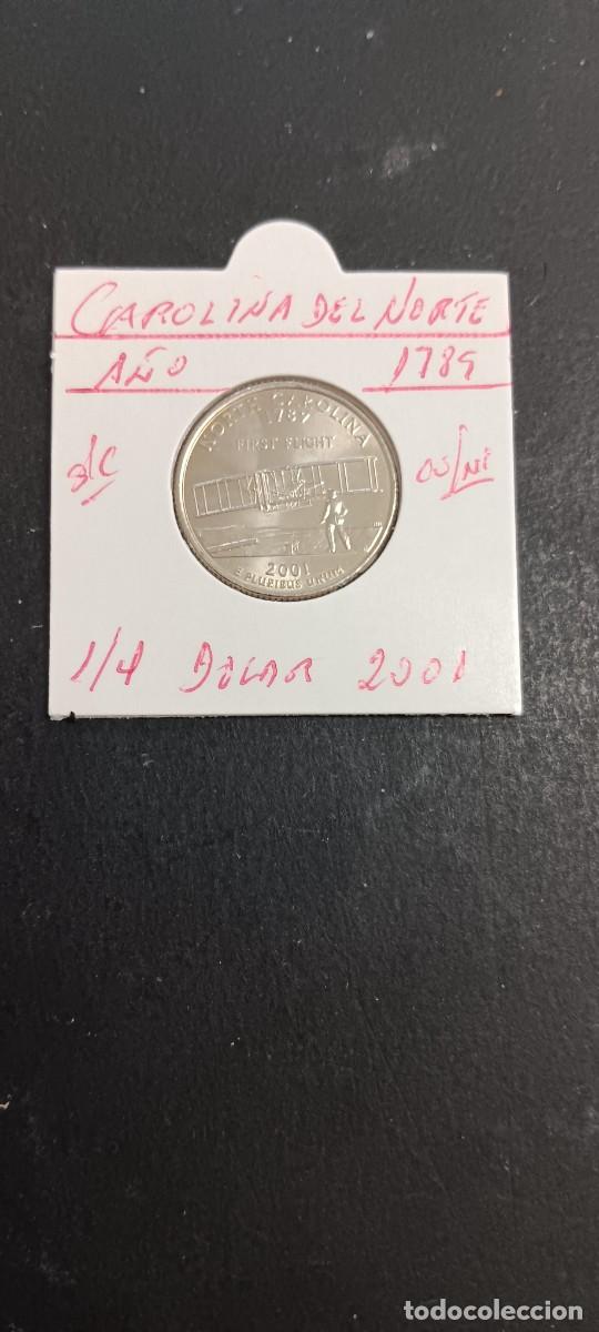 Monedas antiguas de Am&eacute;rica: USA 1/4 DOLAR 2001 S/C KM=319(CUPRONIQUEL) CECA &rdquo;D&rdquo; (CAROLINA DEL NORTE)