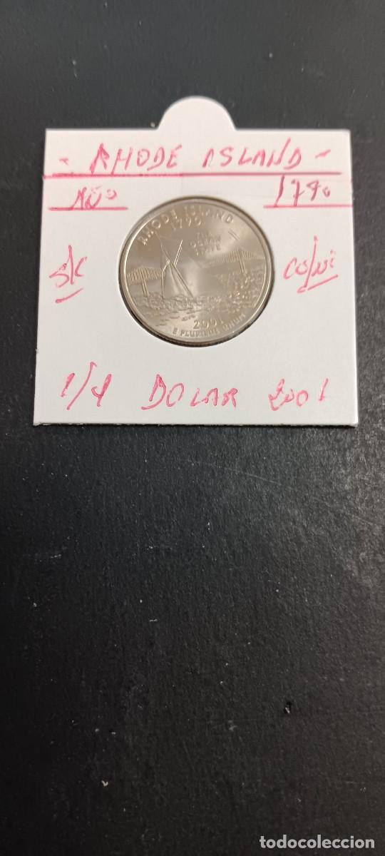 Monedas antiguas de Am&eacute;rica: USA 1/4 DOLAR 2001 S/C KM=320(CUPRONIQUEL) CECA &rdquo;P&rdquo; (RHODE ISLAND)