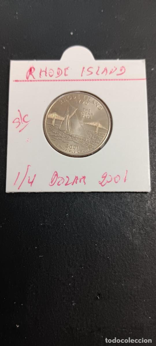 Monedas antiguas de Am&eacute;rica: USA 1/4 DOLAR 2001 S/C KM=320(CUPRONIQUEL) CECA &rdquo;P&rdquo; (RHODE ISLAND)
