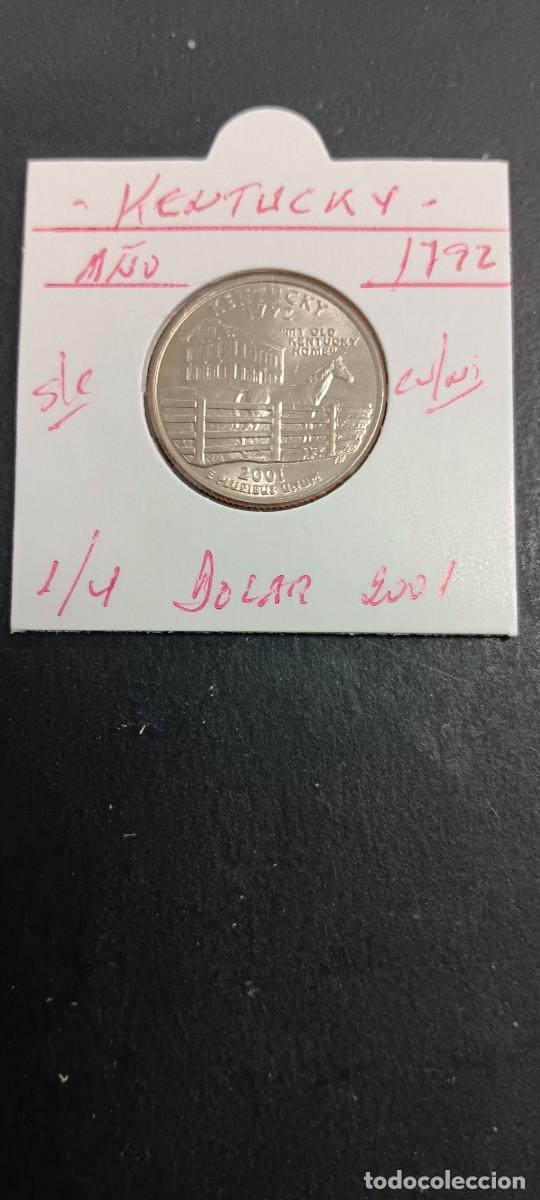 Monedas antiguas de Am&eacute;rica: USA 1/4 DOLAR 2001 S/C KM=322(CUPRONIQUEL) CECA &rdquo;P&rdquo; (KENTUCKY)
