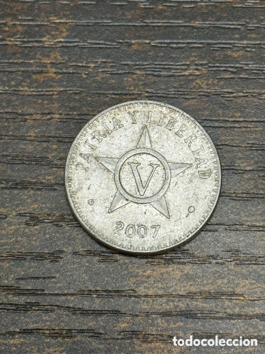 Monedas antiguas de Am&eacute;rica: 5 centavos Cuba 2007 Aluminio