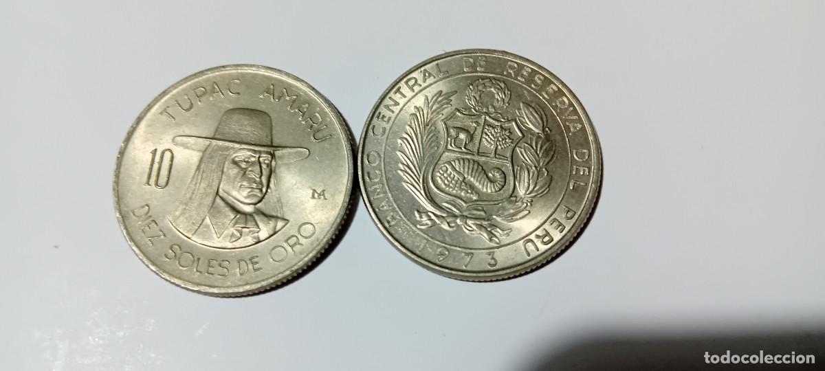 Monedas antiguas de Am&eacute;rica: PERU 10 SOLES DE ORO, TUPAC AMARU