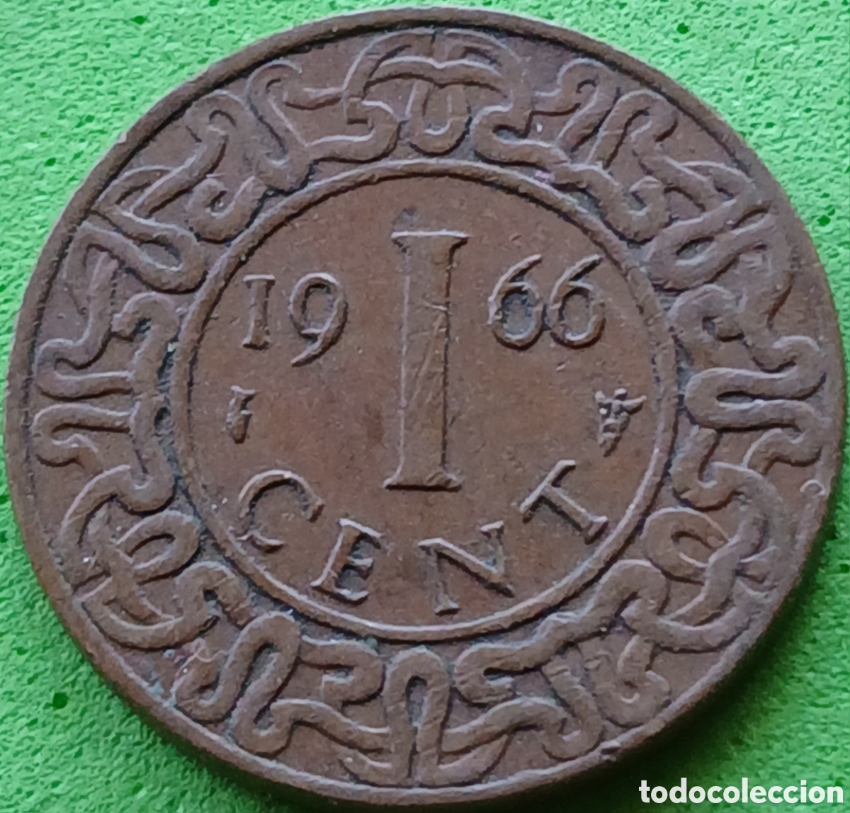Monedas antiguas de Am&eacute;rica: Surinam 1 cent 1966 km#11
