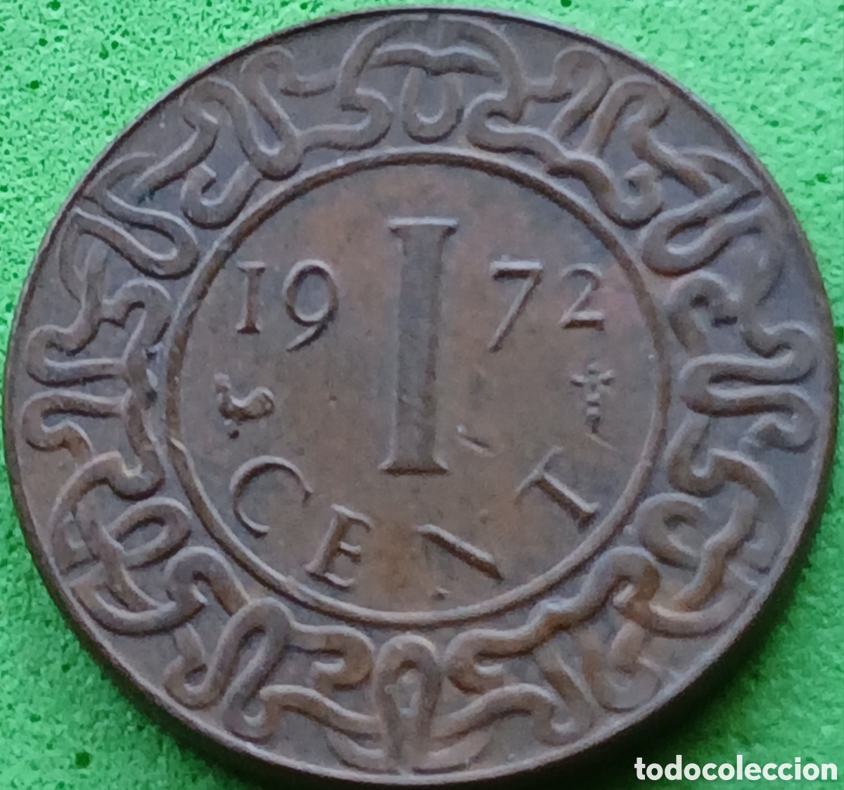 Monedas antiguas de Am&eacute;rica: Surinam 1 cent 1972 km#11