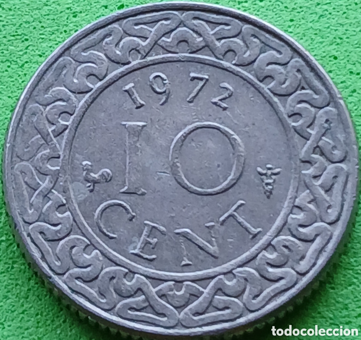 Monedas antiguas de Am&eacute;rica: Surinam 10 cent 1972 km#13