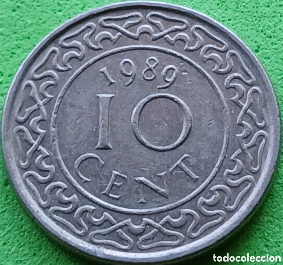 Monedas antiguas de Am&eacute;rica: Surinam 10 cent 1989 km#13a