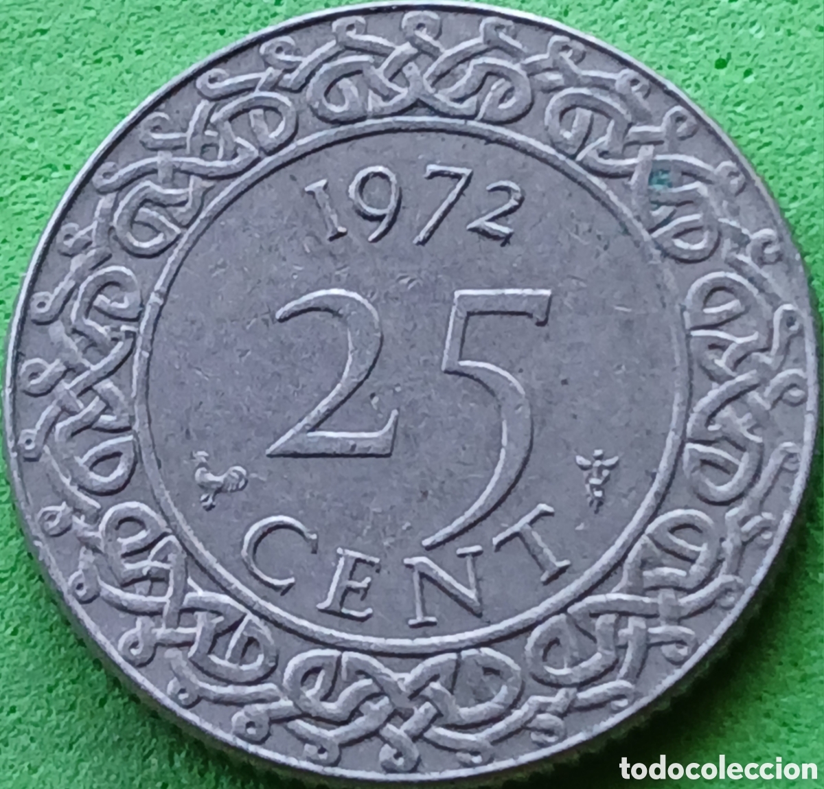 Monete antiche di America: Surinam 25 cent 1972 km#14