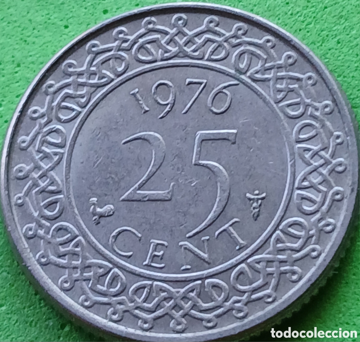 Monete antiche di America: Surinam 25 cent 1976 km#14