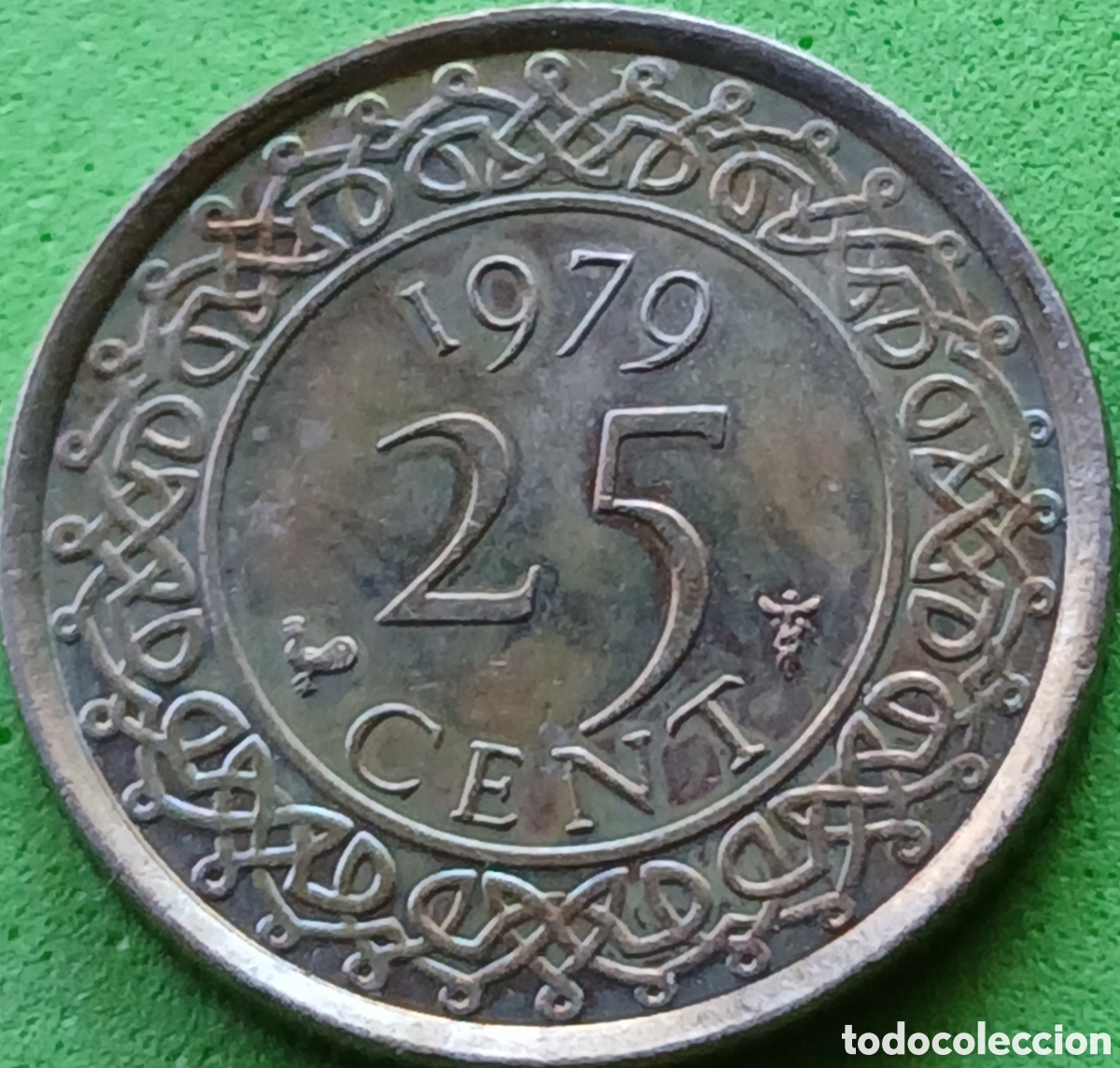 Monete antiche di America: Surinam 25 cent 1979 km#14