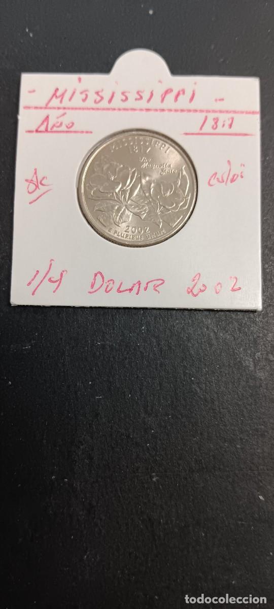 Monedas antiguas de Am&eacute;rica: USA 1/4 DOLAR 2002 S/C KM=335(CUPRONIQUEL) CECA &rdquo;P&rdquo; (MISSISSIPPI)