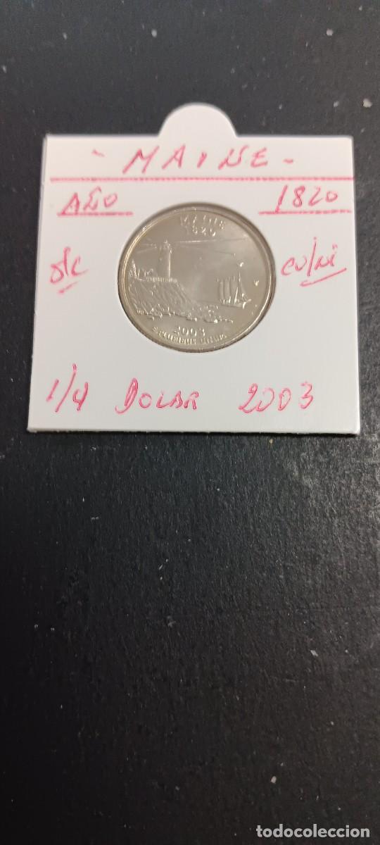 Monedas antiguas de Am&eacute;rica: USA 1/4 DOLAR 2003 S/C KM=345(CUPRONIQUEL) CECA &rdquo;P&rdquo; (MAINE)