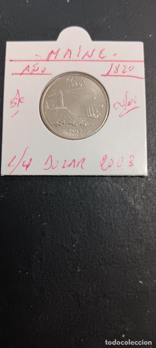 Monedas antiguas de Am&eacute;rica: USA 1/4 DOLAR 2003 S/C KM=345(CUPRONIQUEL) CECA &rdquo;P&rdquo; (MAINE)