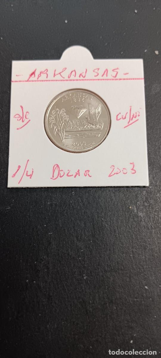 Monedas antiguas de Am&eacute;rica: USA 1/4 DOLAR 2003 S/C KM=347(CUPRONIQUEL) CECA &rdquo;D&rdquo; (ARKANSAS)