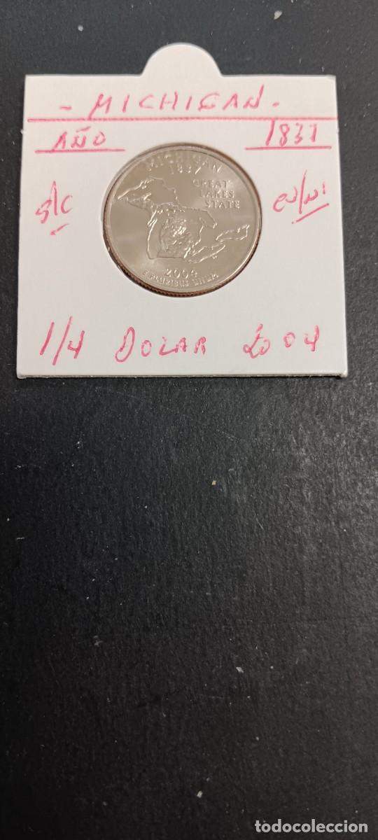 Monedas antiguas de Am&eacute;rica: USA 1/4 DOLAR 2004 S/C KM=355(CUPRONIQUEL) CECA &rdquo;D&rdquo; (MICHIGAN)