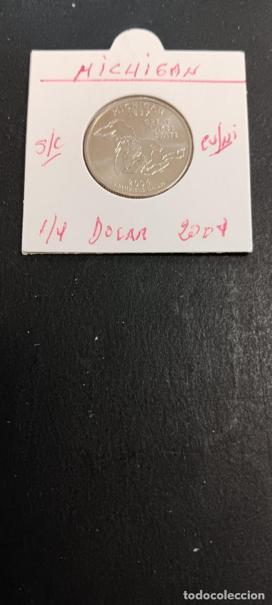 Monedas antiguas de Am&eacute;rica: USA 1/4 DOLAR 2004 S/C KM=355(CUPRONIQUEL) CECA &rdquo;D&rdquo; (MICHIGAN)
