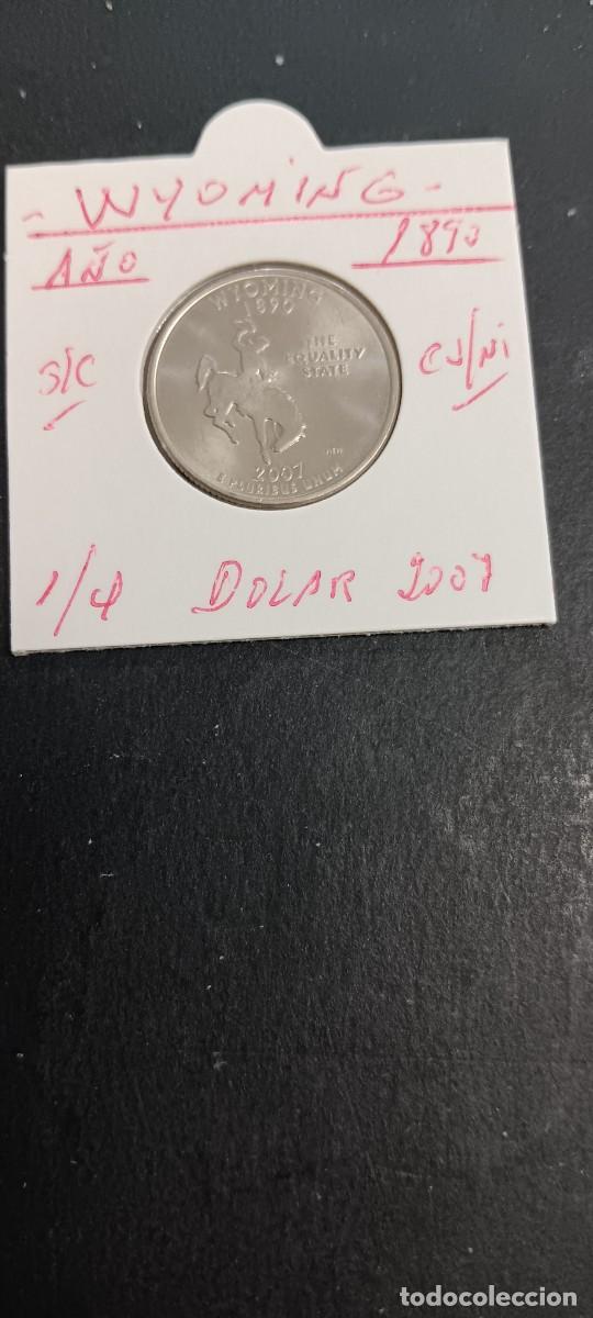 Monedas antiguas de Am&eacute;rica: USA 1/4 DOLAR 2007 S/C KM=399(CUPRONIQUEL) CECA &rdquo;D&rdquo; (WYOMING)