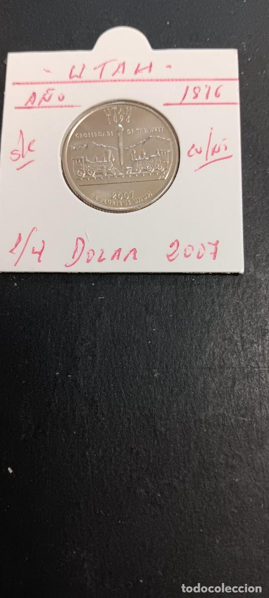 Monete antiche di America: USA 1/4 DOLAR 2007 S/C KM=400(CUPRONIQUEL) CECA &rdquo;D&rdquo; (UTAH)