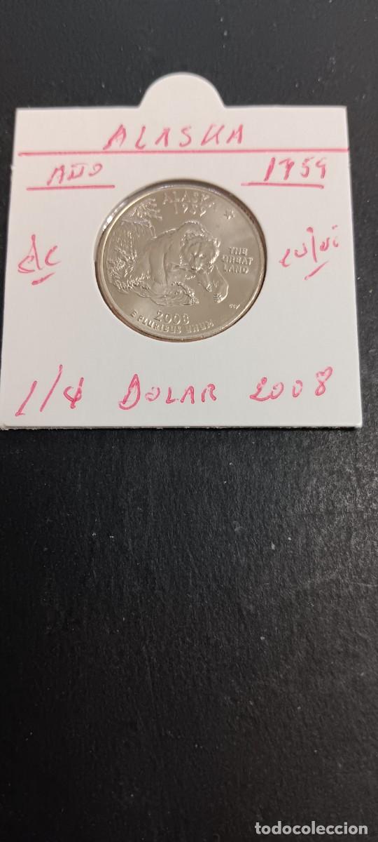 Monete antiche di America: USA 1/4 DOLAR 2008 S/C KM=426(CUPRONIQUEL) CECA &rdquo;P&rdquo; (ALASKA)
