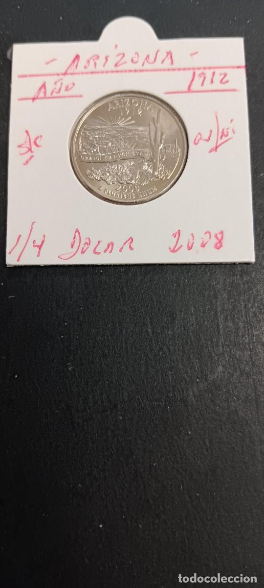 Monedas antiguas de Am&eacute;rica: USA 1/4 DOLAR 2008 S/C KM=423(CUPRONIQUEL) CECA &rdquo;P&rdquo; (ARIZONA)