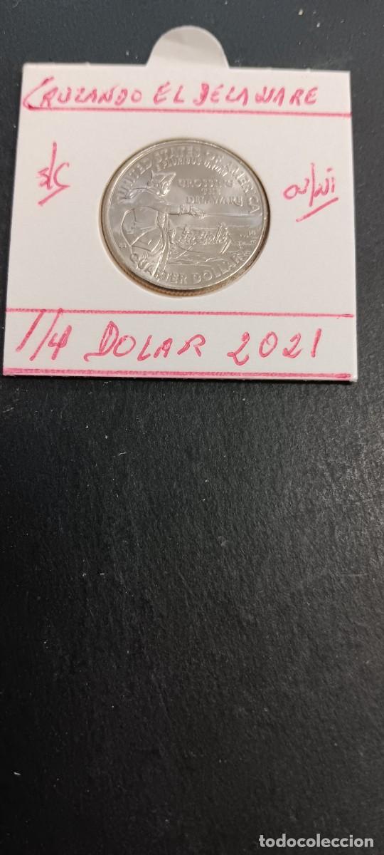 Monedas antiguas de Am&eacute;rica: USA 1/4 DOLAR 2021 S/C KM=NEW(CUPRONIQUEL) CECA &rdquo;P&rdquo; (CUZANDO EL DELAWARE)