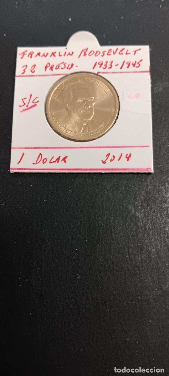 Monedas antiguas de Am&eacute;rica: USA 1 DOLAR 2014 S/C KM=574 (FRANKLIN ROOSEVELT-32&ordm; PRESIDENTE 1933-1945)CECA &rdquo;P&rdquo;