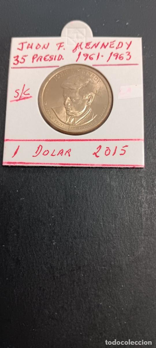 Monedas antiguas de Am&eacute;rica: USA 1 DOLAR 2015 S/C KM=608 (JHON F. KENNEDY-35&ordm; PRESIDENTE 1961-1963)CECA &rdquo;P&rdquo;