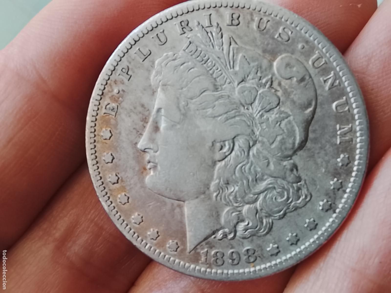 Monedas antiguas de Am&eacute;rica: USA Estados Unidos. 1 Dollar &rdquo;Morgan Dollar&rdquo; plata 1898 S