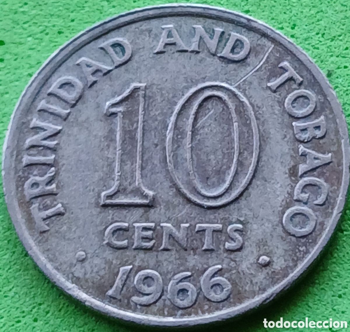 Monedas antiguas de Am&eacute;rica: Trinidad y Tobago 10 cents 1966 km#3