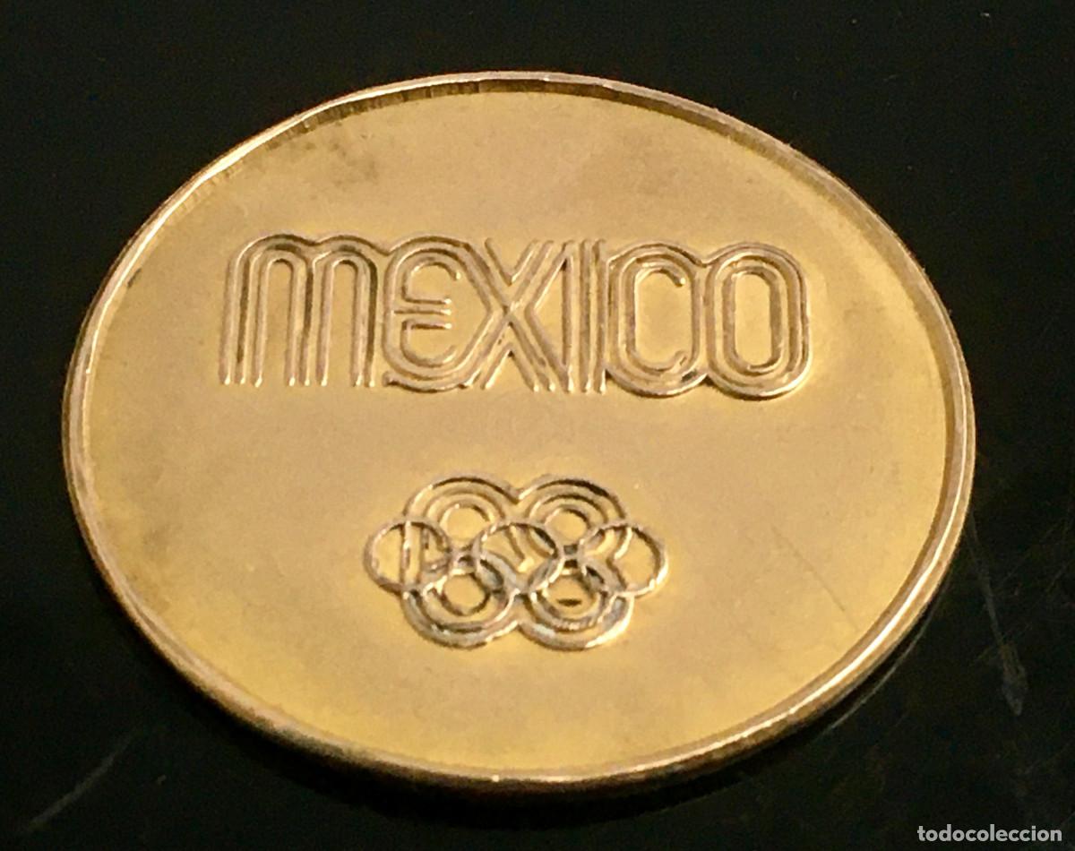 Monedas antiguas de Am&eacute;rica: moneda o token - Olimpiadas M&eacute;xico 68 - calendario Azteca