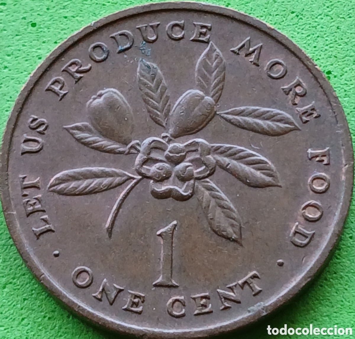 Monedas antiguas de Am&eacute;rica: Jamaica one cent 1971 km#52 FAO