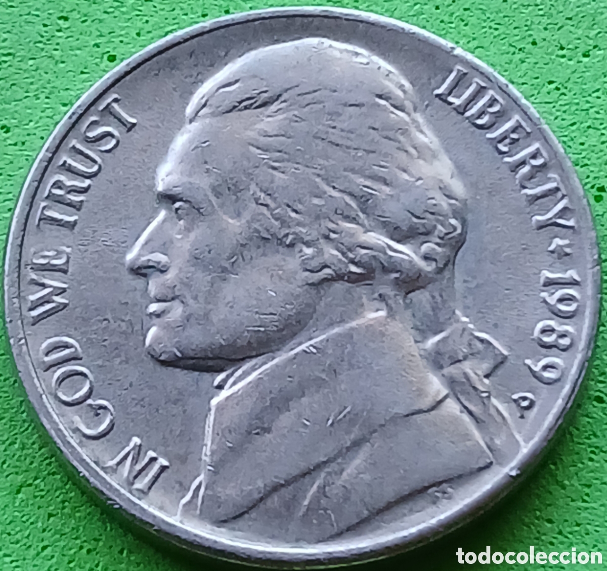 Monedas antiguas de Am&eacute;rica: USA five cents 1989 P km#A192