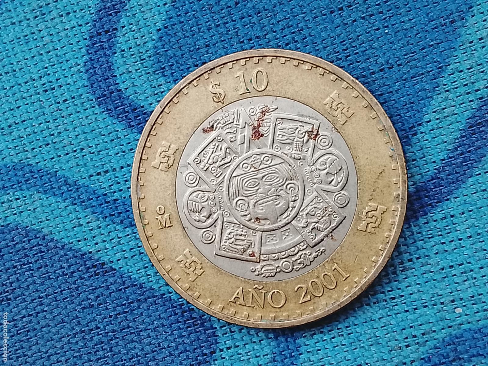 Monedas antiguas de Am&eacute;rica: M&eacute;xico. 10 pesos de 2001