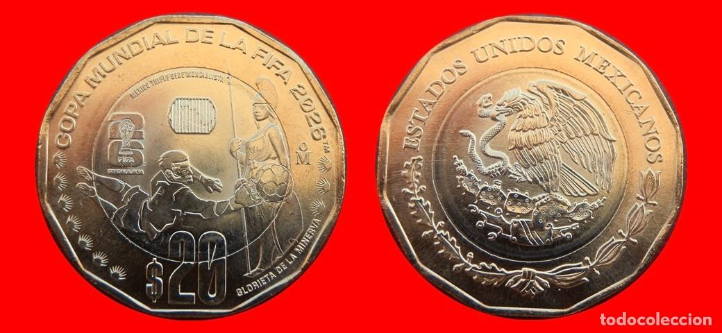 Monedas antiguas de Am&eacute;rica: 20 PESOS 2026 FIFA SIN CIRCULAR MEXICO-9715SC